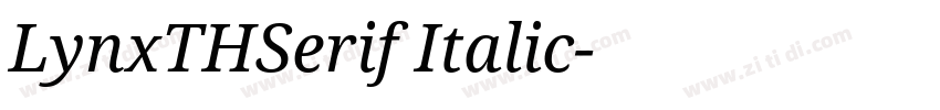 LynxTHSerif Italic字体转换